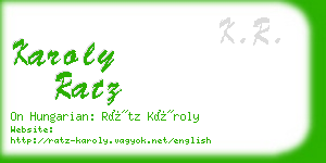 karoly ratz business card